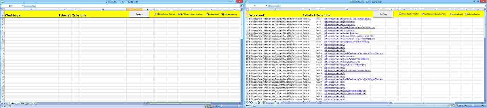 Excel Suche screen shot